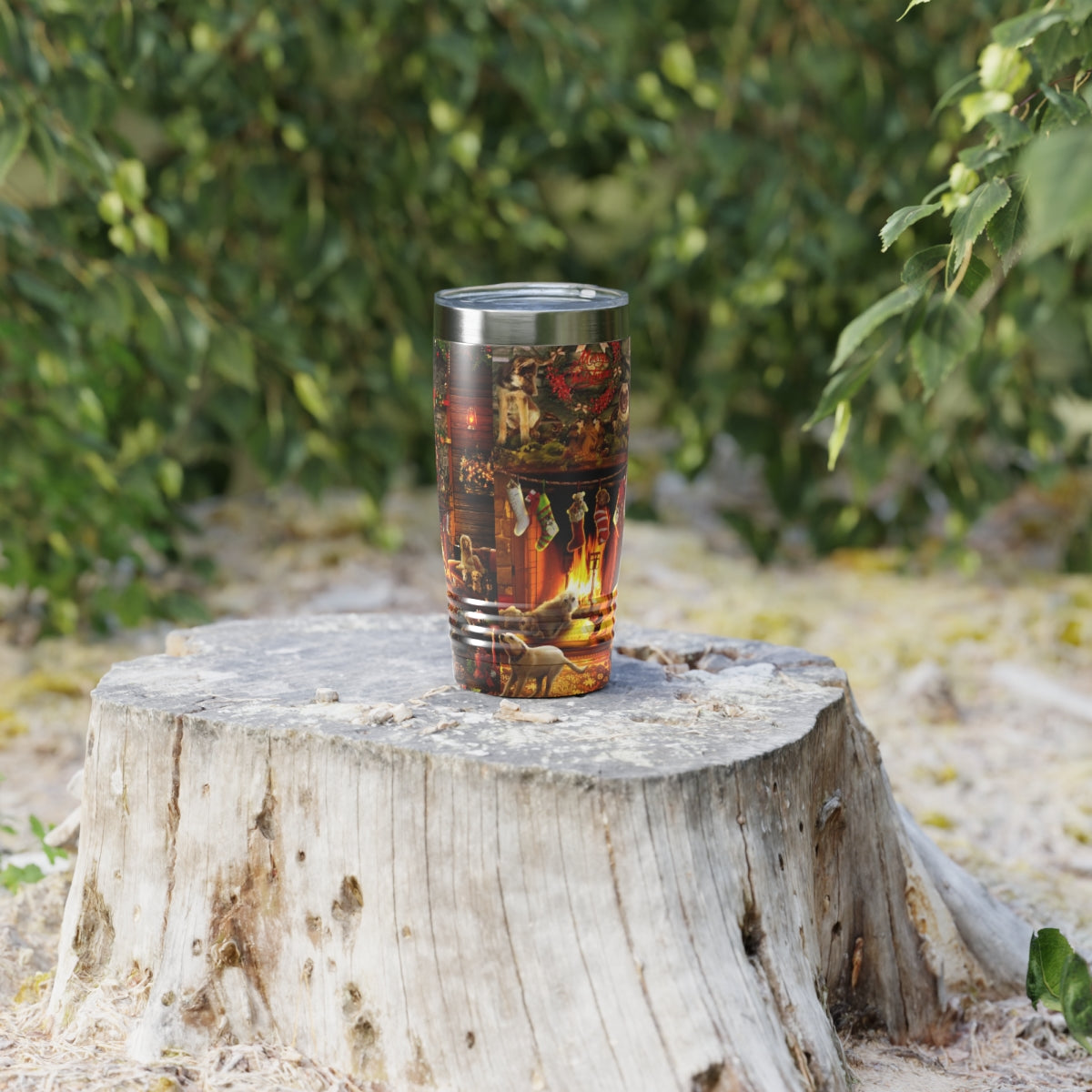 Christmas puppies, Ringneck Tumbler, 20oz