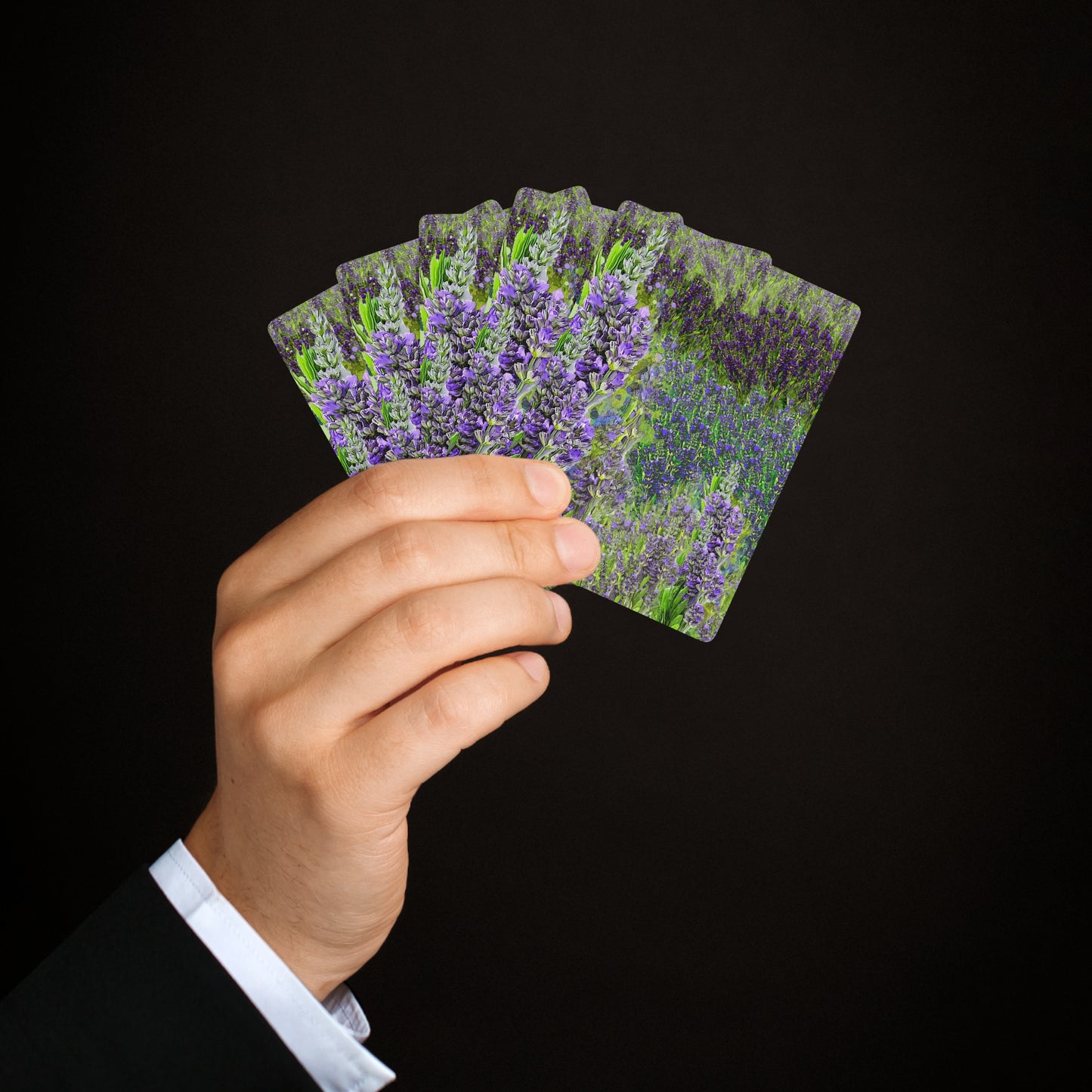 Lavender playing Poker Cards