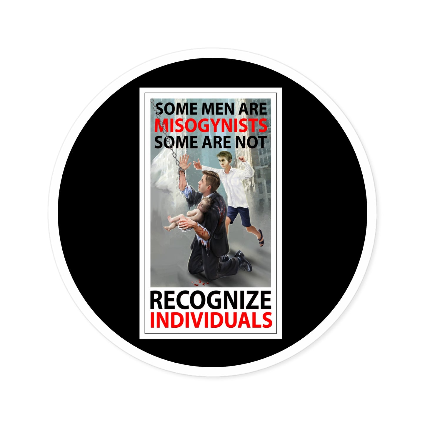 Recognize individuals, indoor/outdoor round stickers.