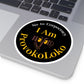 I Am ProvokoLoko, Round Stickers. No to Corpocracy. (black background) | Indoor & Outdoor Vinyl Stickers
