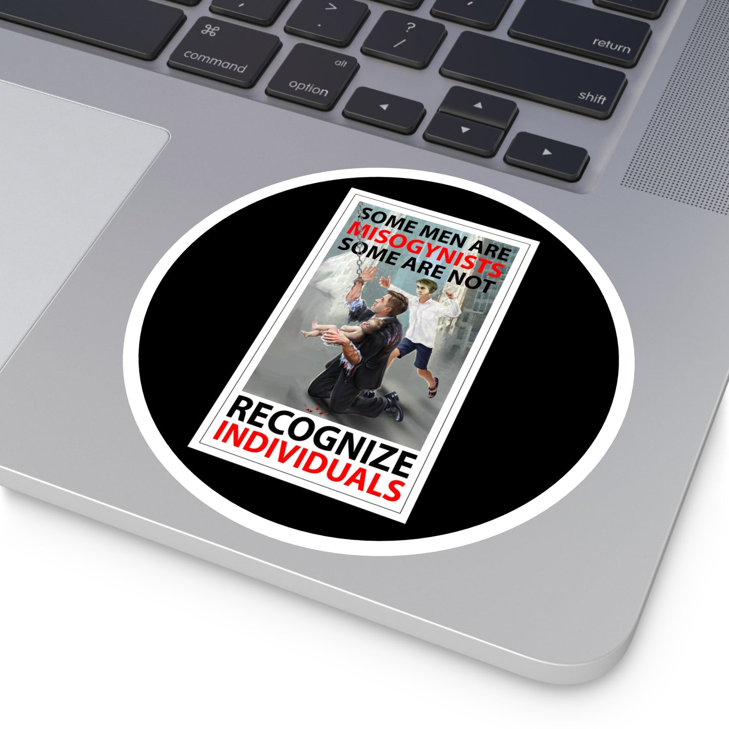 Recognize individuals, indoor/outdoor round stickers.