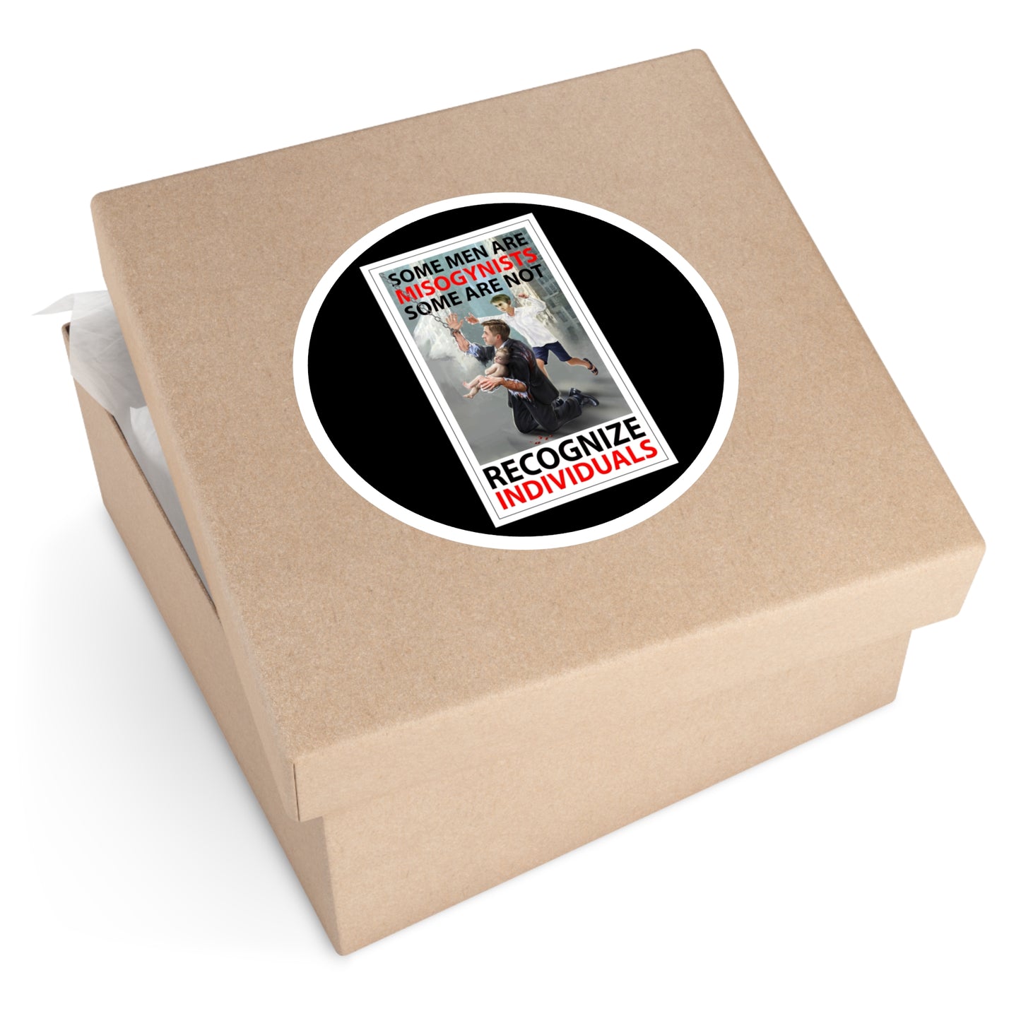 Recognize individuals, indoor/outdoor round stickers.