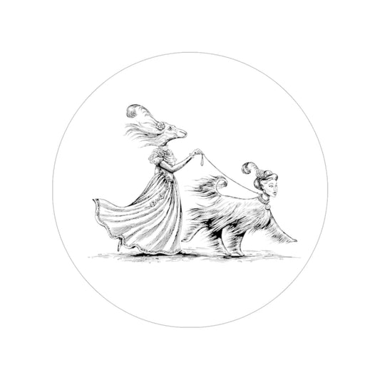 Dog and Owner - Transparent Outdoor Sticker