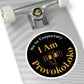 I Am ProvokoLoko, Round Stickers. No to Corpocracy. (black background) | Indoor & Outdoor Vinyl Stickers