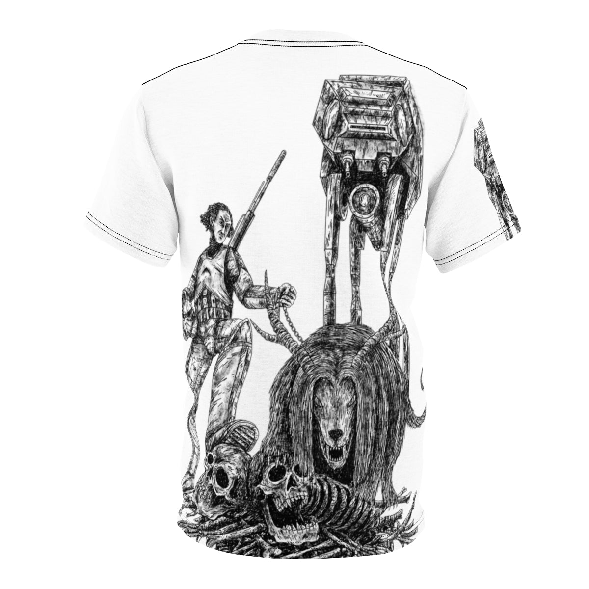 Nations are built on the bones of the dead: (White) Unisex AOP Cut & Sew Tee