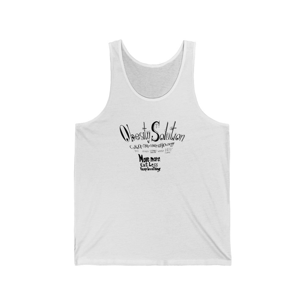 Obesity Epidemic Solution: Unisex Jersey Tank