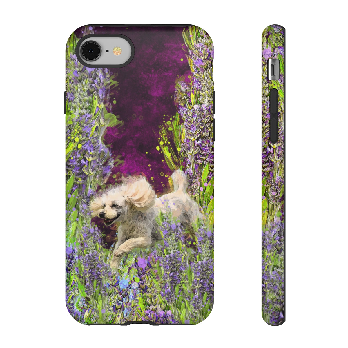 French poodle in Lavender - All Phones, dog Tough Cases