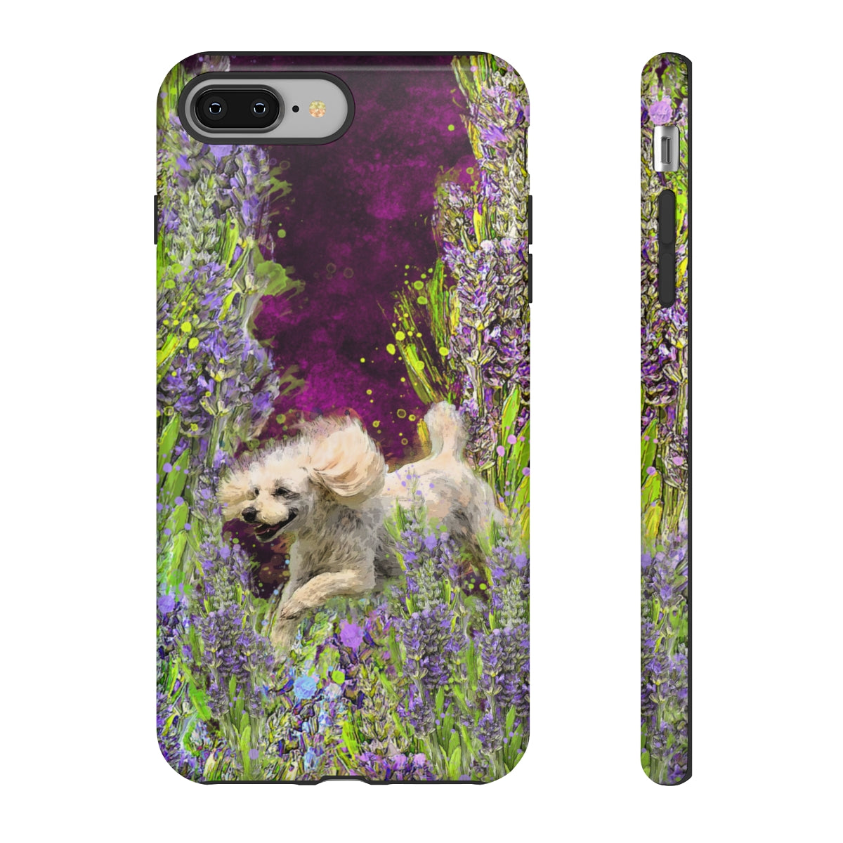 French poodle in Lavender - All Phones, dog Tough Cases