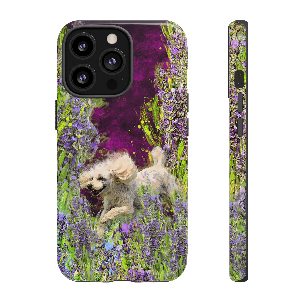 French poodle in Lavender - All Phones, dog Tough Cases