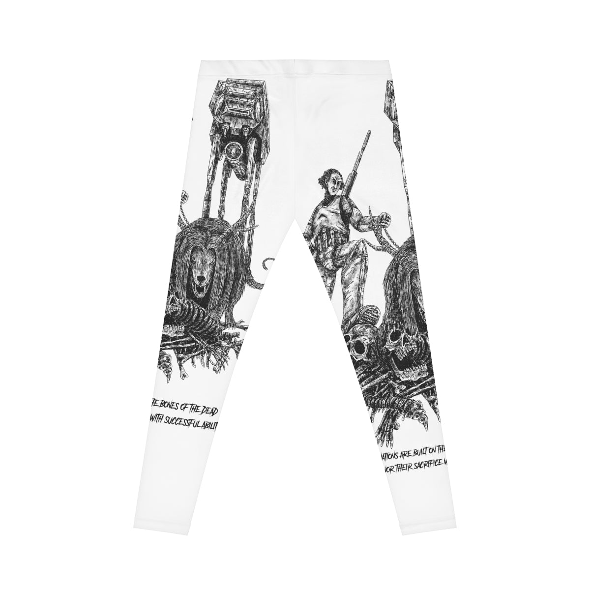 Nations are built on the bones of the dead: (white) Women's Casual Leggings