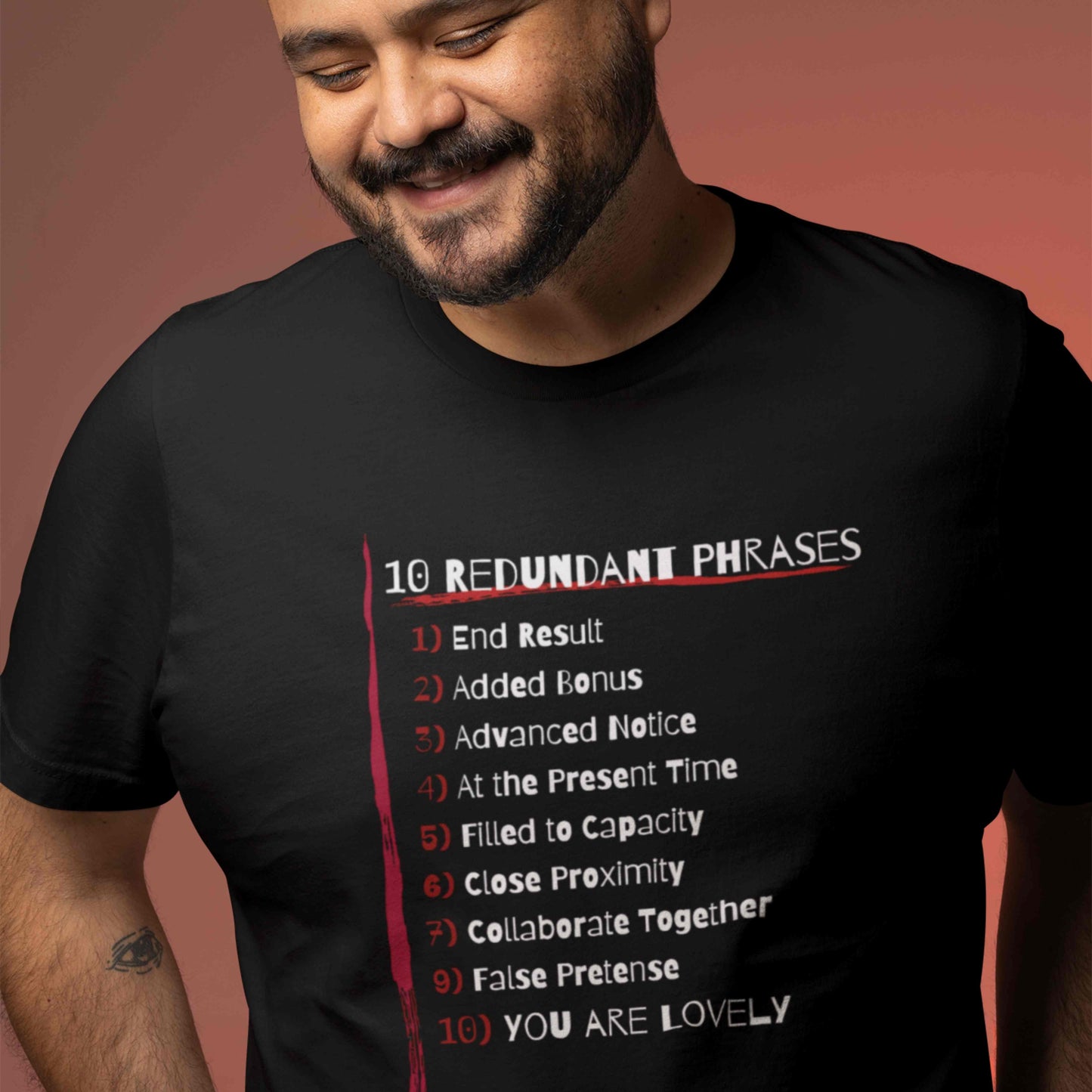 10 Redundant Phrases and Love: T shirt