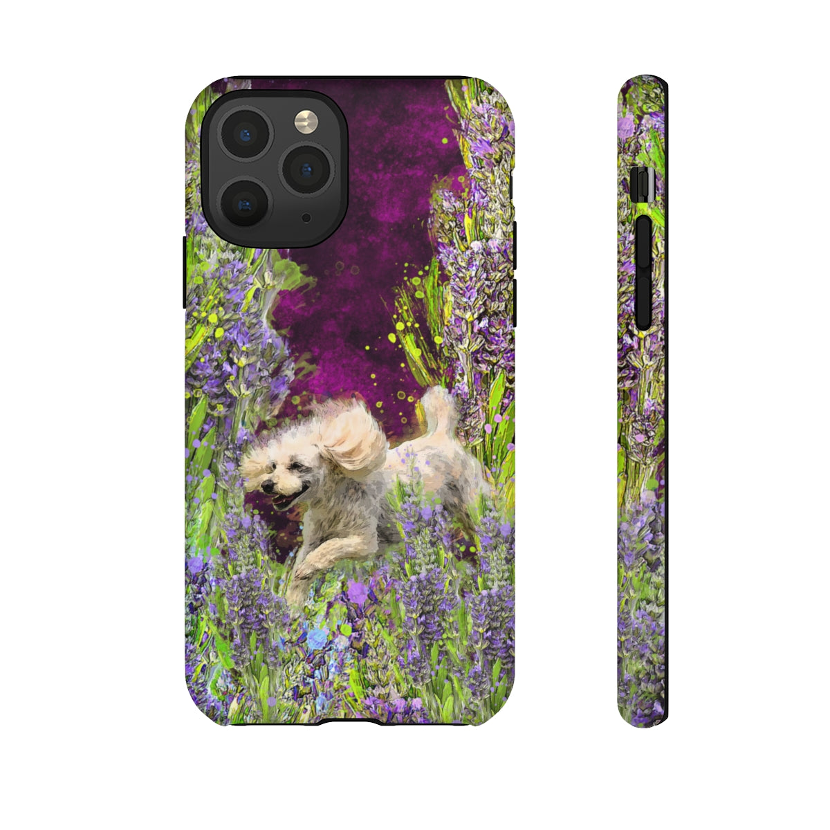 French poodle in Lavender - All Phones, dog Tough Cases