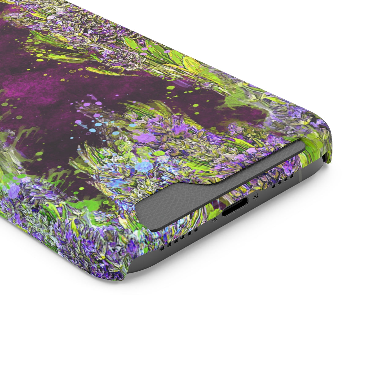 Lavender Phone Case With Card Holder