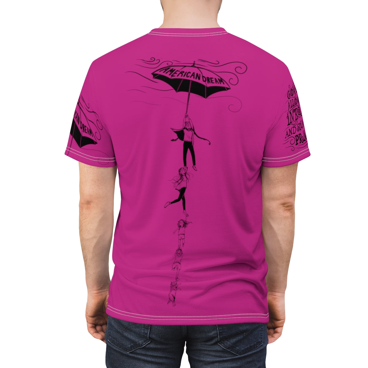 Blinded by Culture Wars (Pink): Unisex All Over Print T Shirt