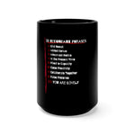 10 Redundant Phrases and Love, Black Mug 15oz