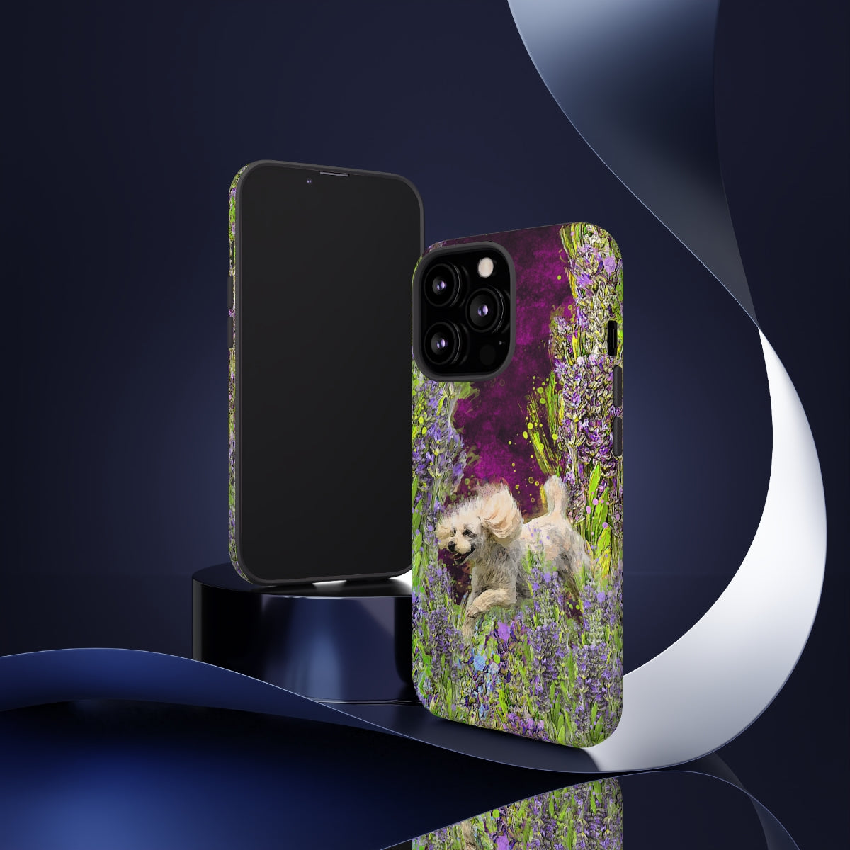 French poodle in Lavender - All Phones, dog Tough Cases