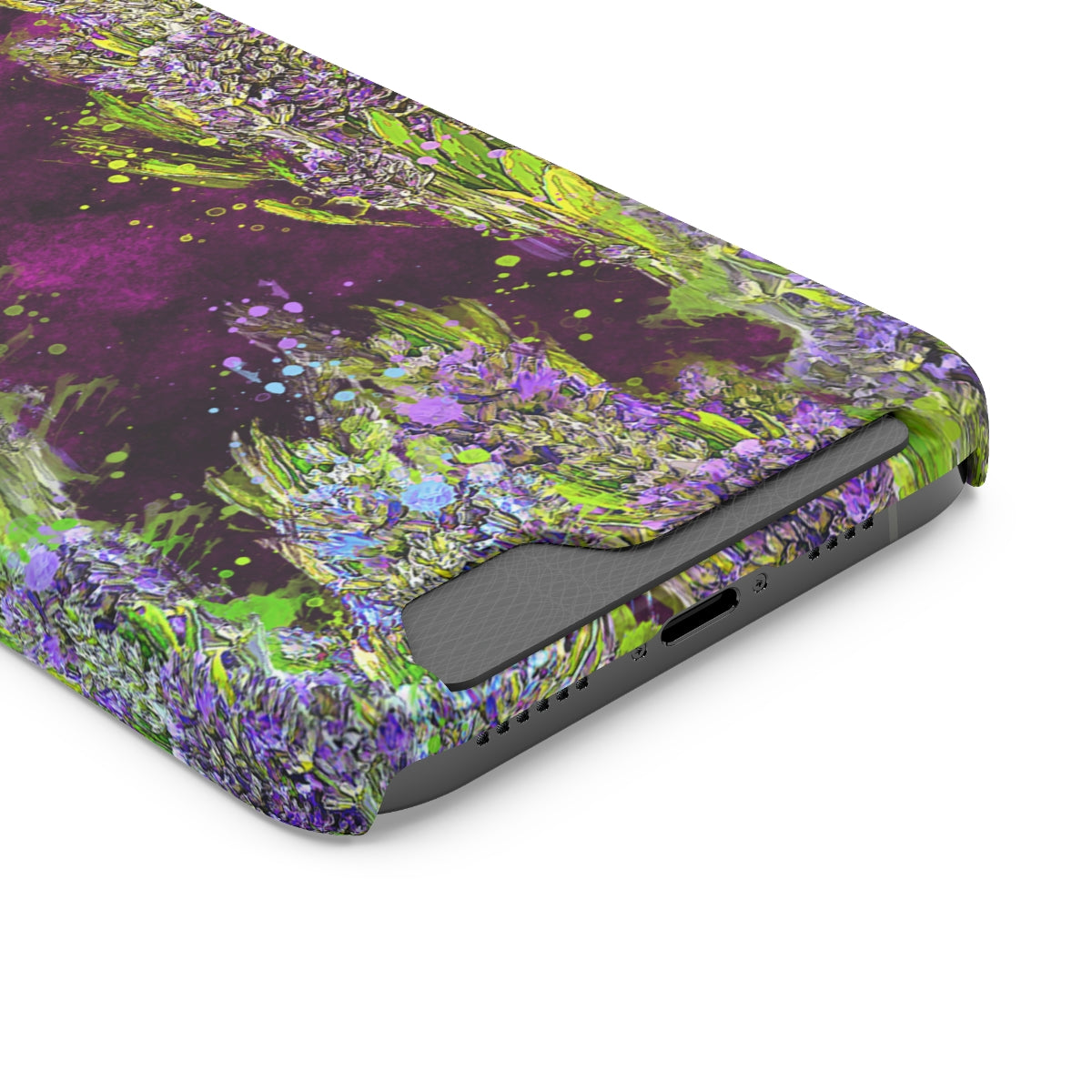 Lavender Phone Case With Card Holder