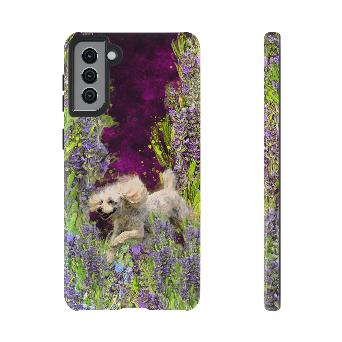 French poodle in Lavender - All Phones, dog Tough Cases