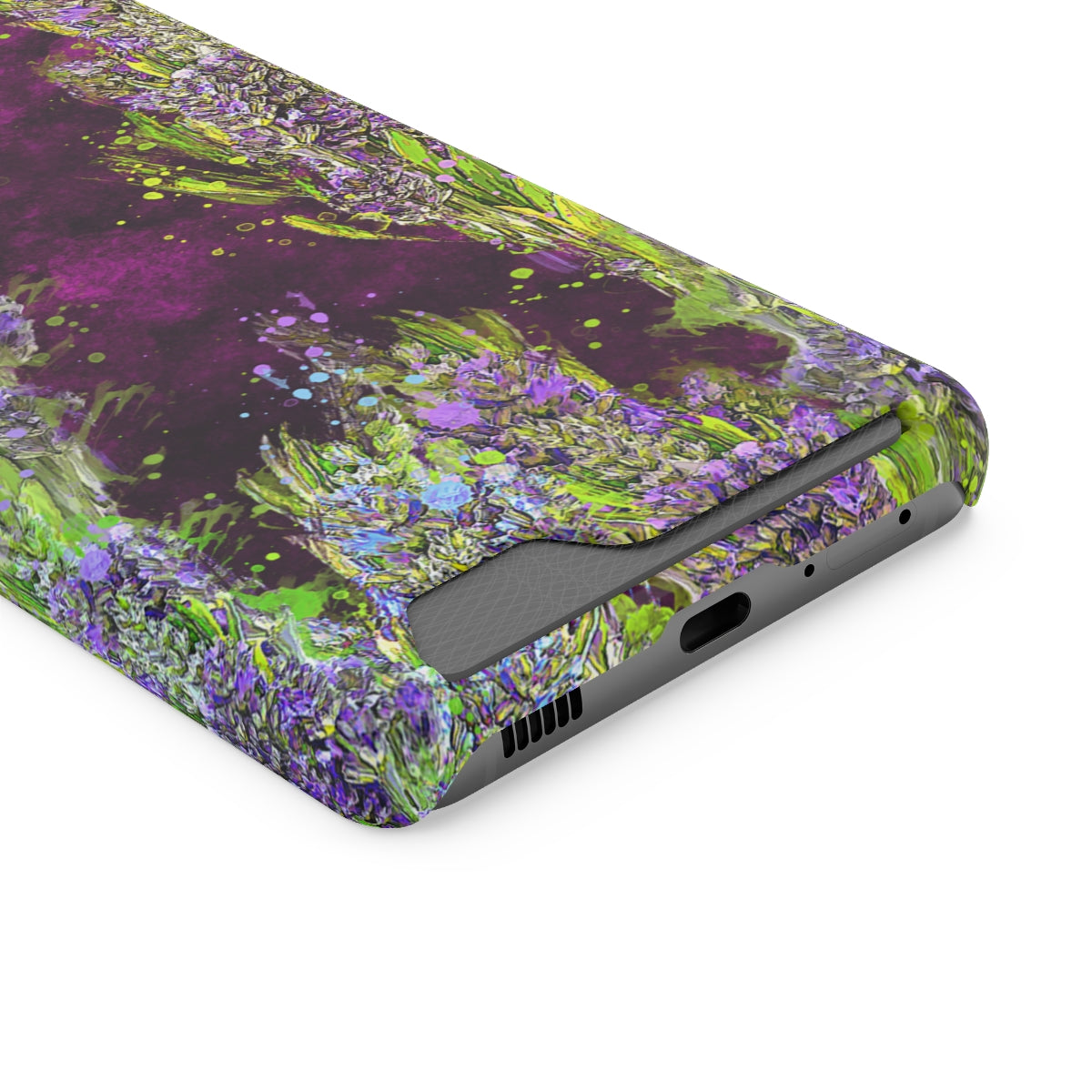 Lavender Phone Case With Card Holder