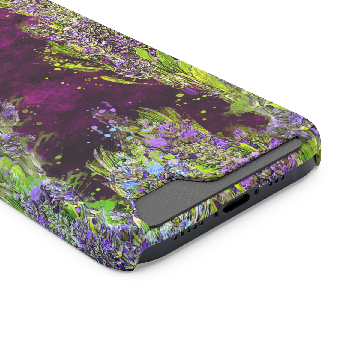 Lavender Phone Case With Card Holder