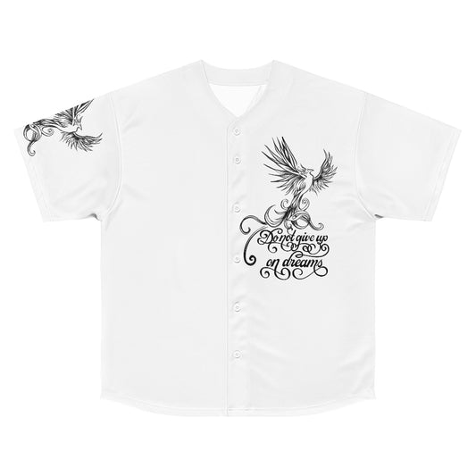 Don't give up on Dreams (White): Men's Baseball Jersey