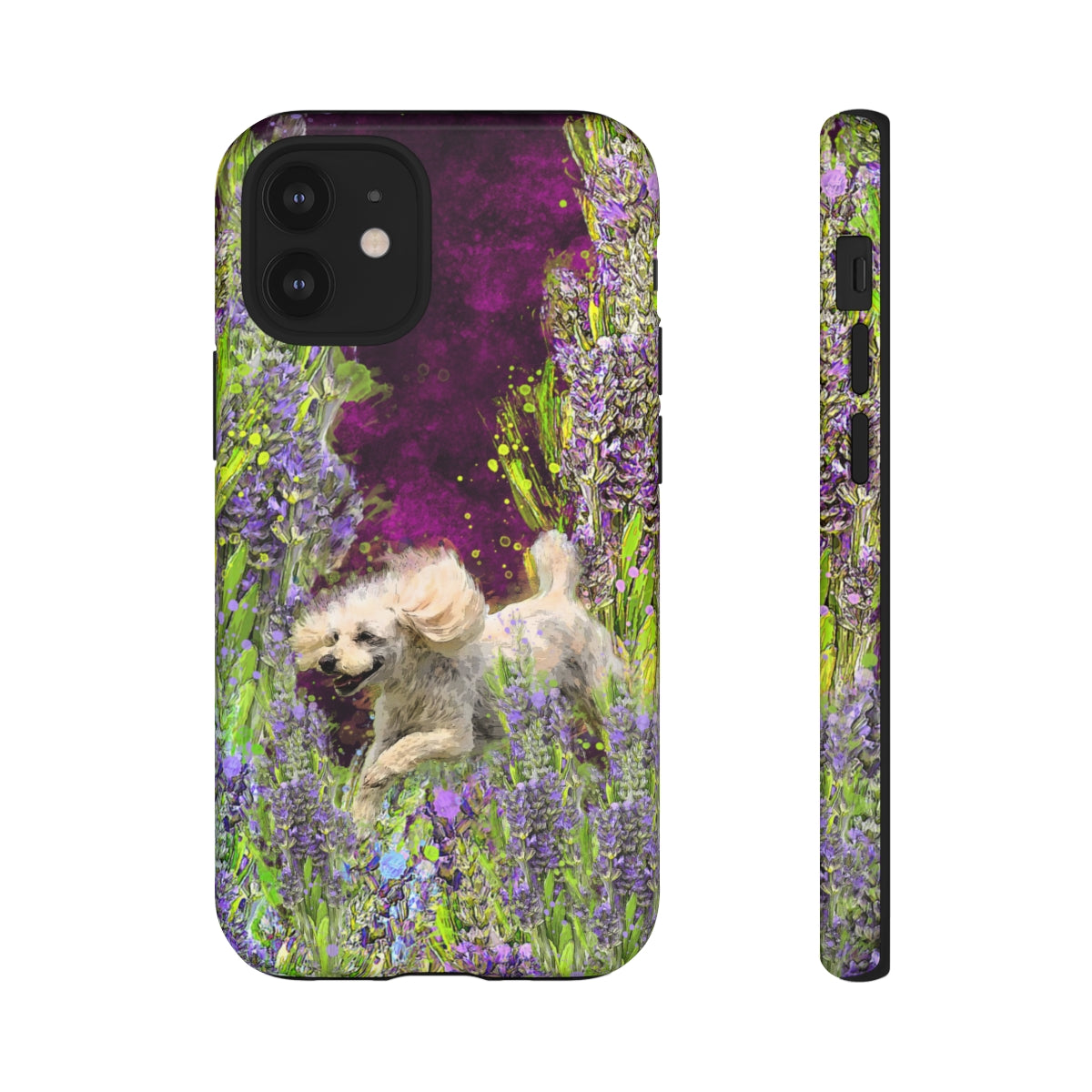 French poodle in Lavender - All Phones, dog Tough Cases