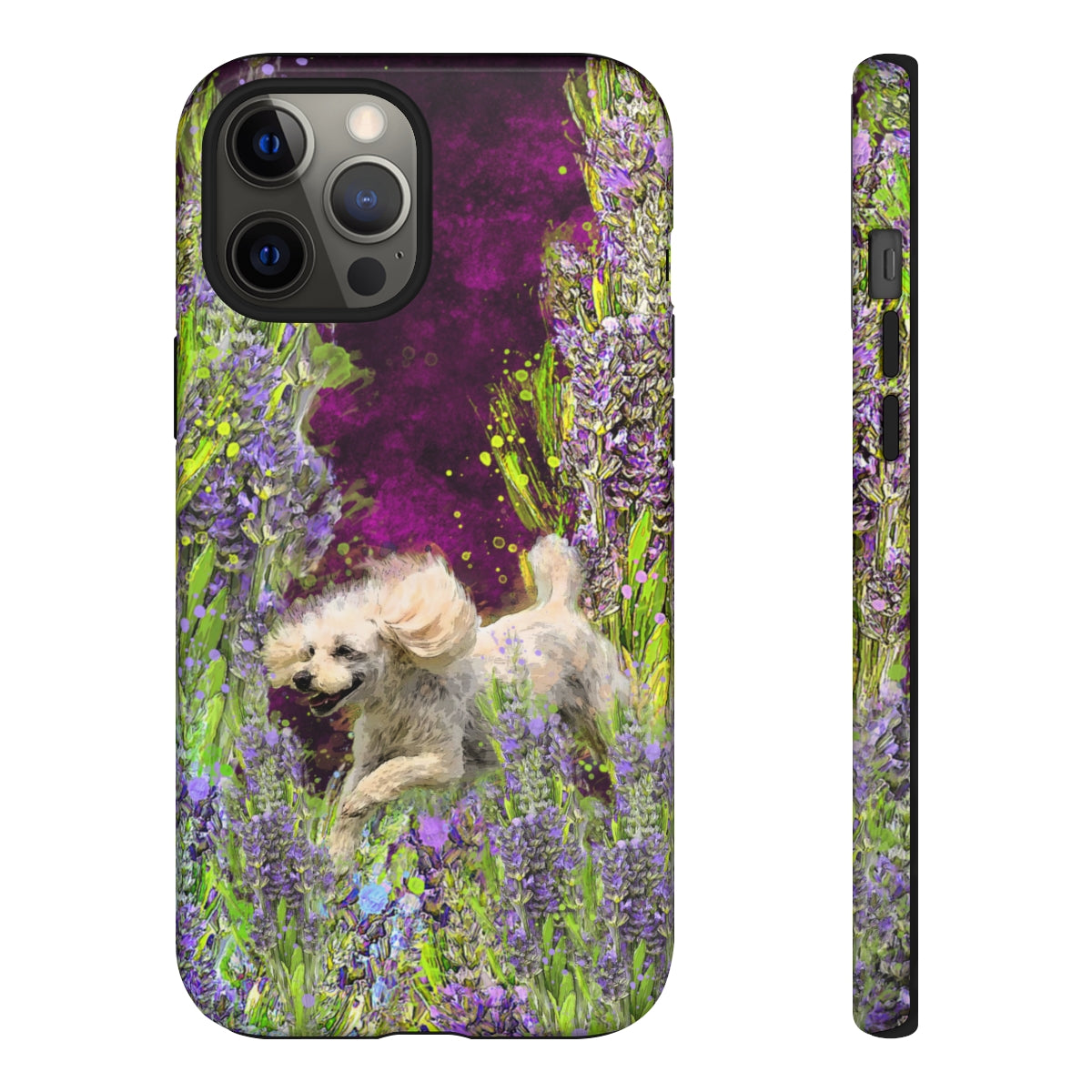 French poodle in Lavender - All Phones, dog Tough Cases