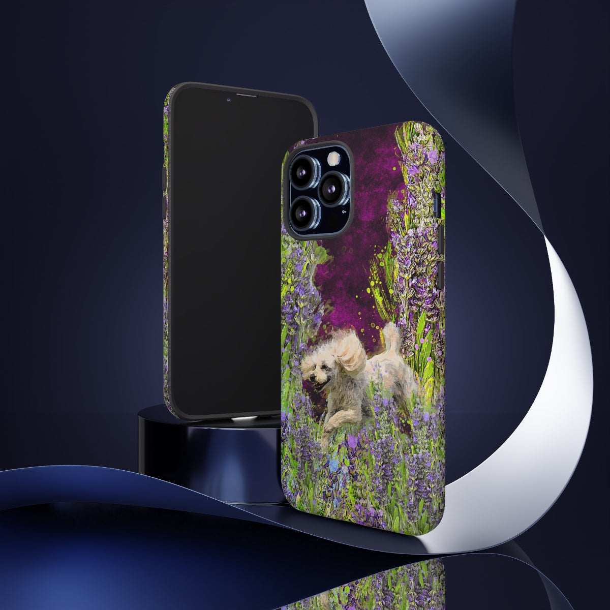 French poodle in Lavender - All Phones, dog Tough Cases