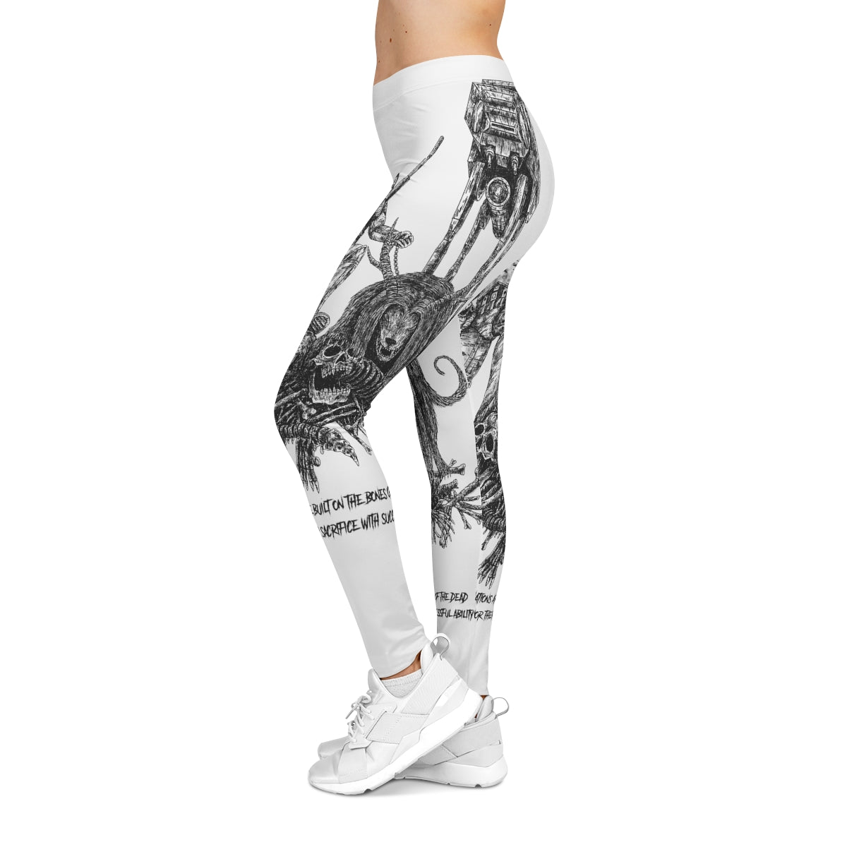 Nations are built on the bones of the dead: (white) Women's Casual Leggings