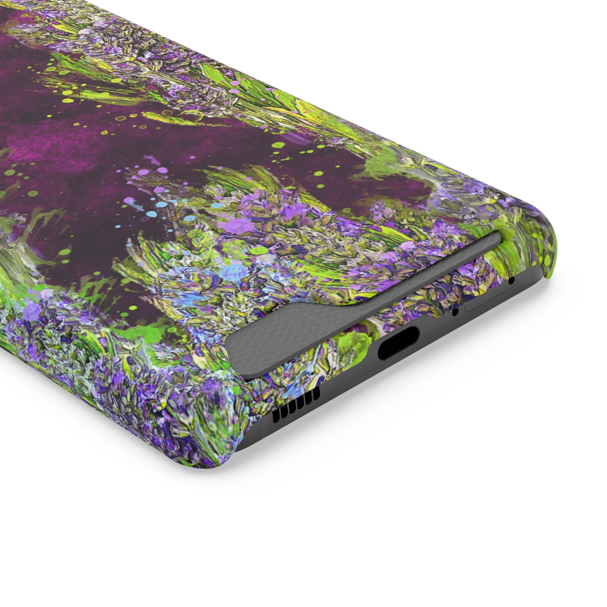 Lavender Phone Case With Card Holder