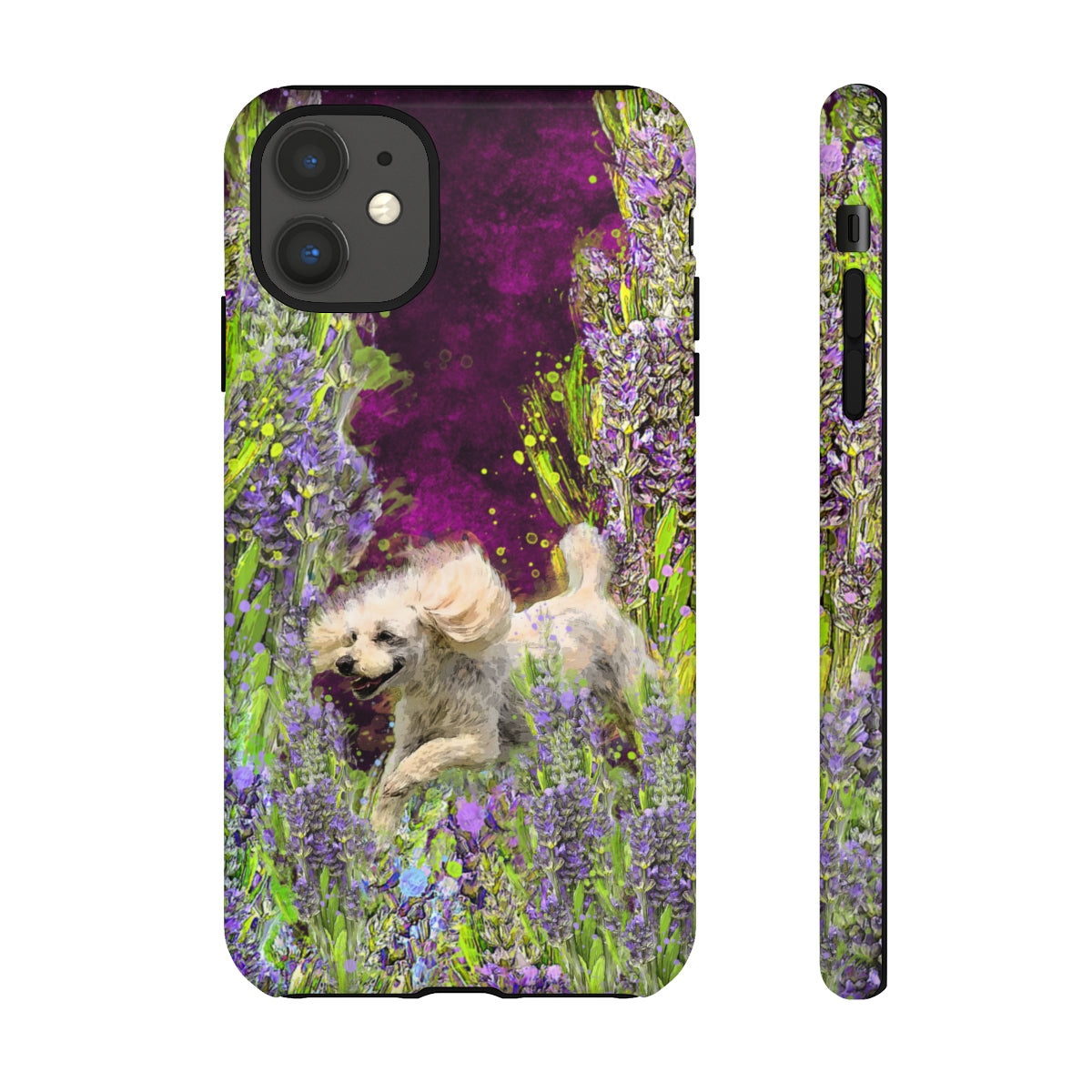 French poodle in Lavender - All Phones, dog Tough Cases