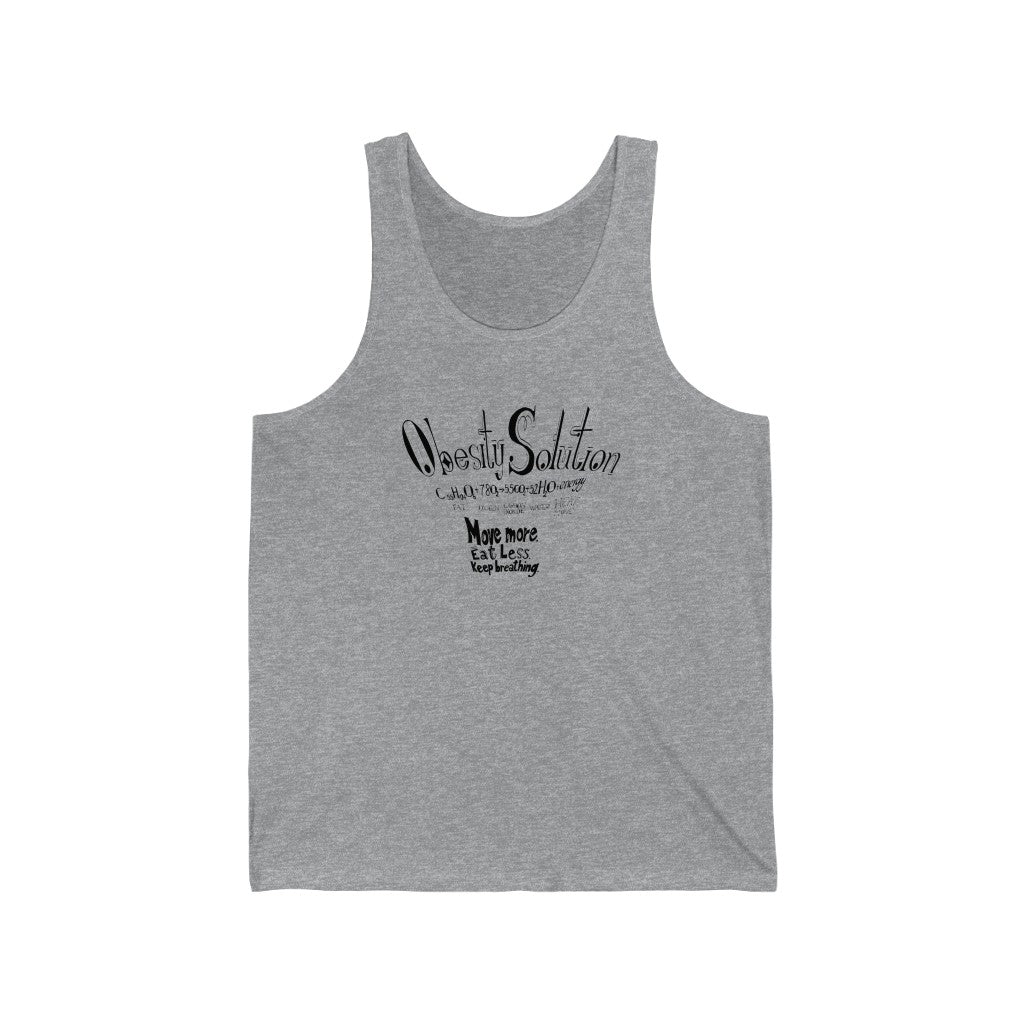 Obesity Epidemic Solution: Unisex Jersey Tank