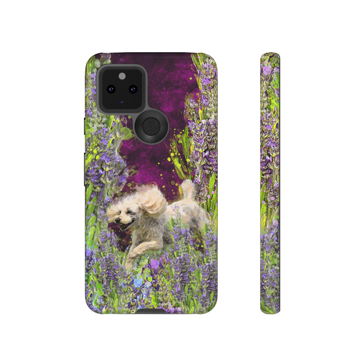 French poodle in Lavender - All Phones, dog Tough Cases