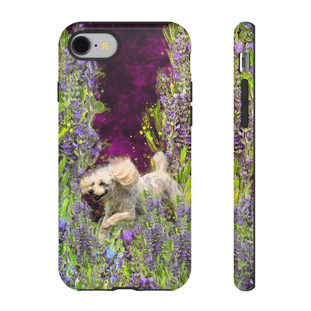 French poodle in Lavender - All Phones, dog Tough Cases