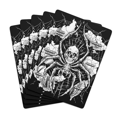 Poker Cards: Spider web of destructive autocrats