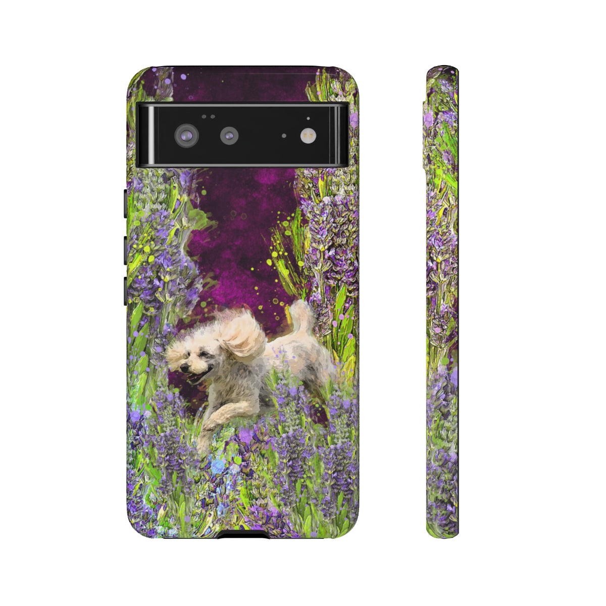 French poodle in Lavender - All Phones, dog Tough Cases