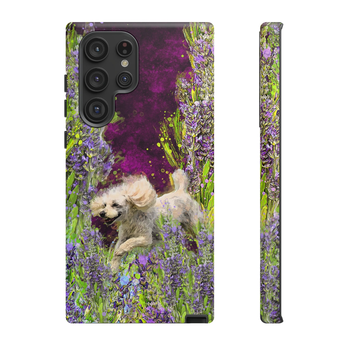 French poodle in Lavender - All Phones, dog Tough Cases