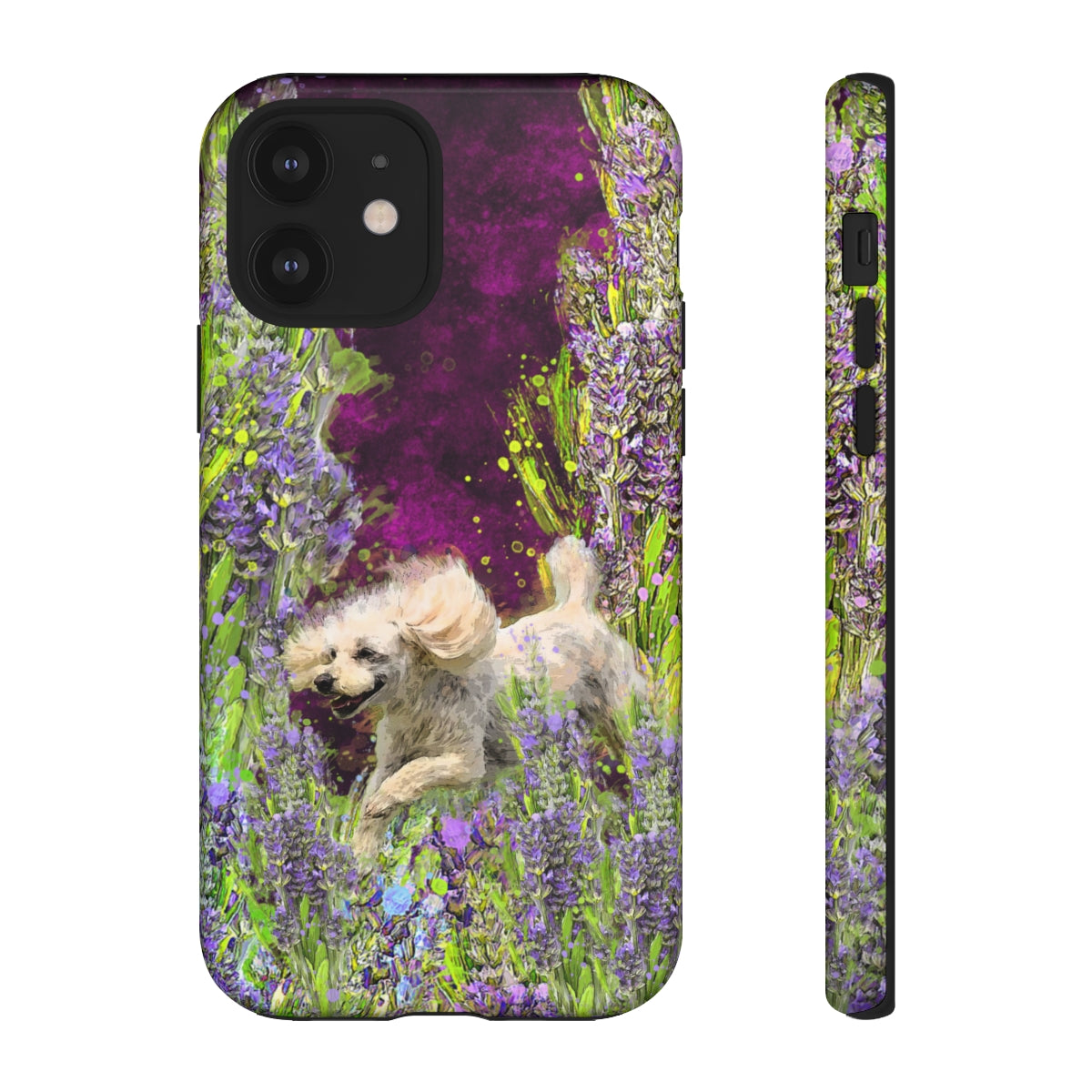 French poodle in Lavender - All Phones, dog Tough Cases