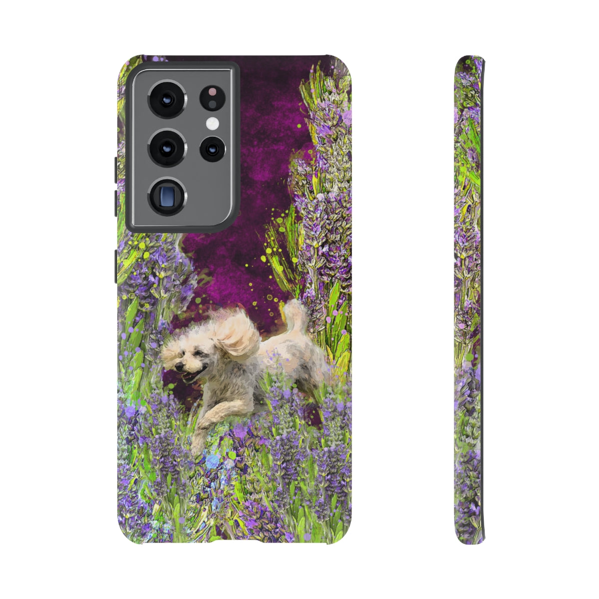 French poodle in Lavender - All Phones, dog Tough Cases