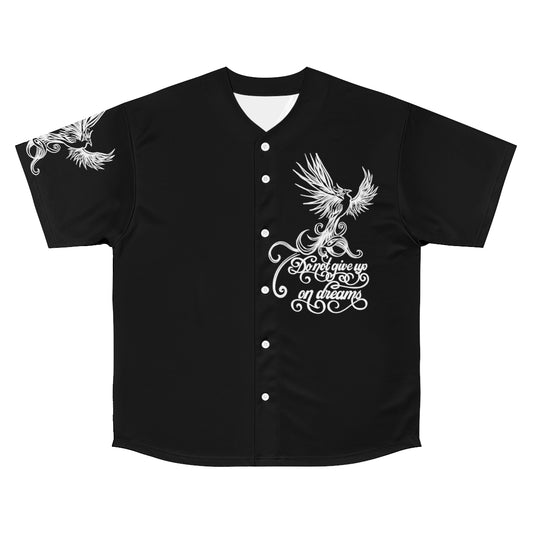 Giving up on Dreams (Black): Men's Baseball Jersey