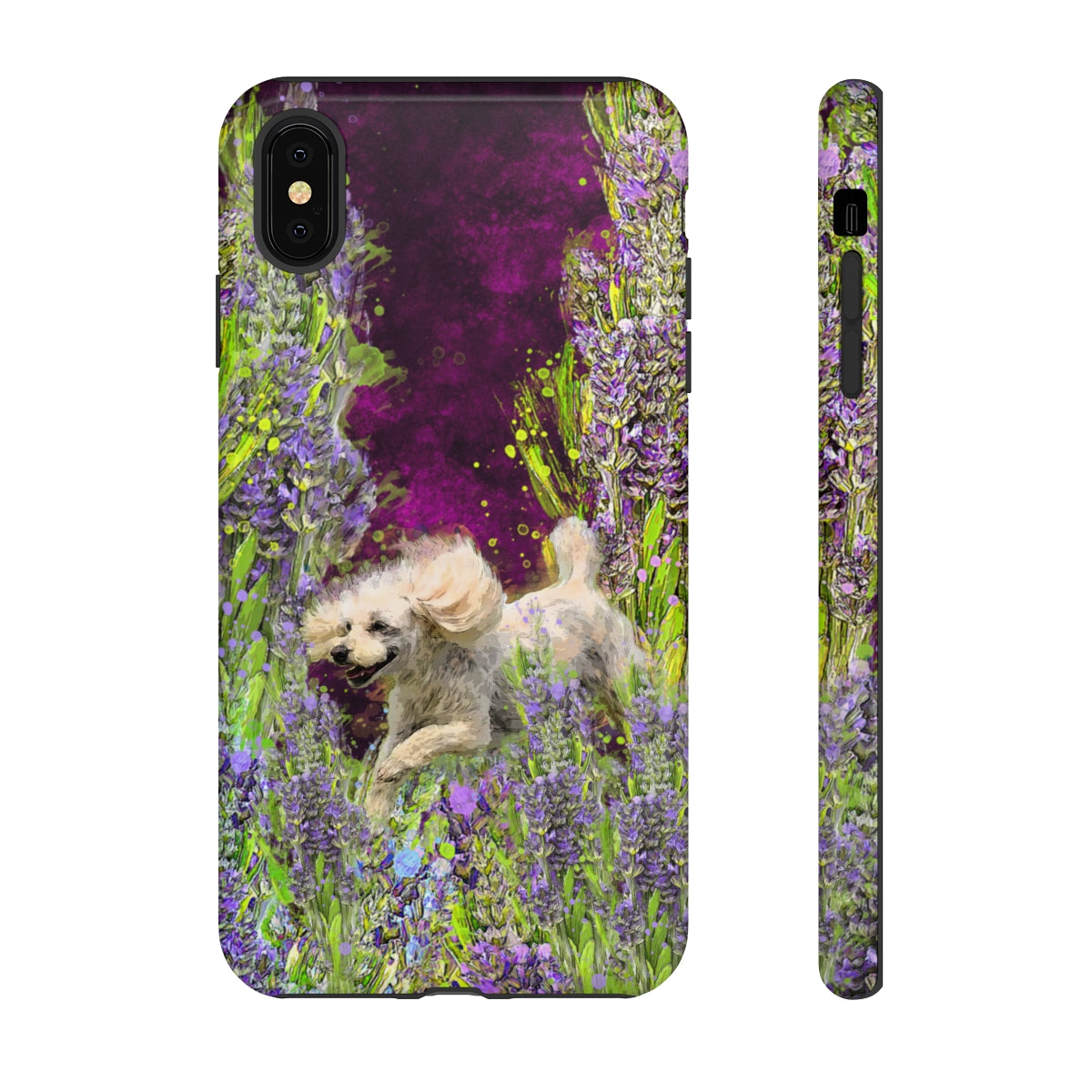 French poodle in Lavender - All Phones, dog Tough Cases