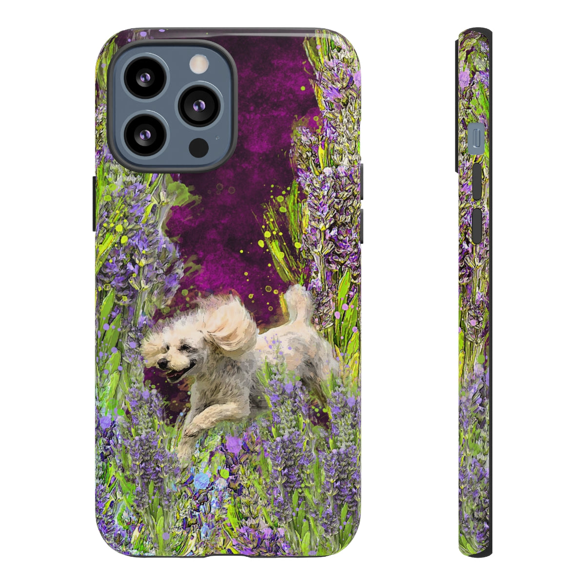 French poodle in Lavender - All Phones, dog Tough Cases