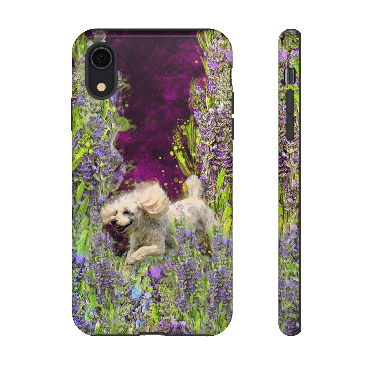 French poodle in Lavender - All Phones, dog Tough Cases