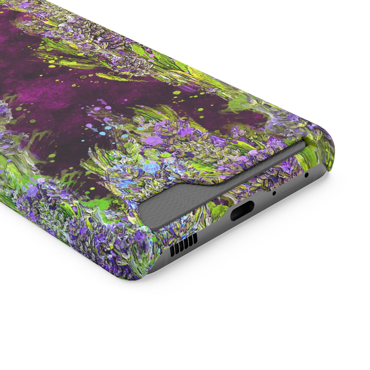 Lavender Phone Case With Card Holder