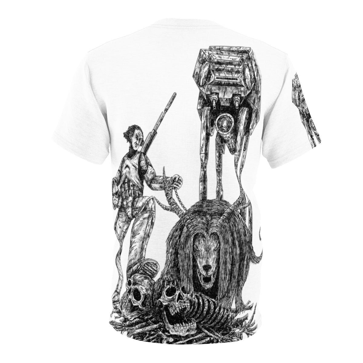 Nations are built on the bones of the dead: (White) Unisex AOP Cut & Sew Tee